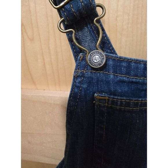 Vintage Wrangler Denim Toddler Overalls 3T Blue Carpenter Style 100% Cotton Adju - Picture 2 of 7